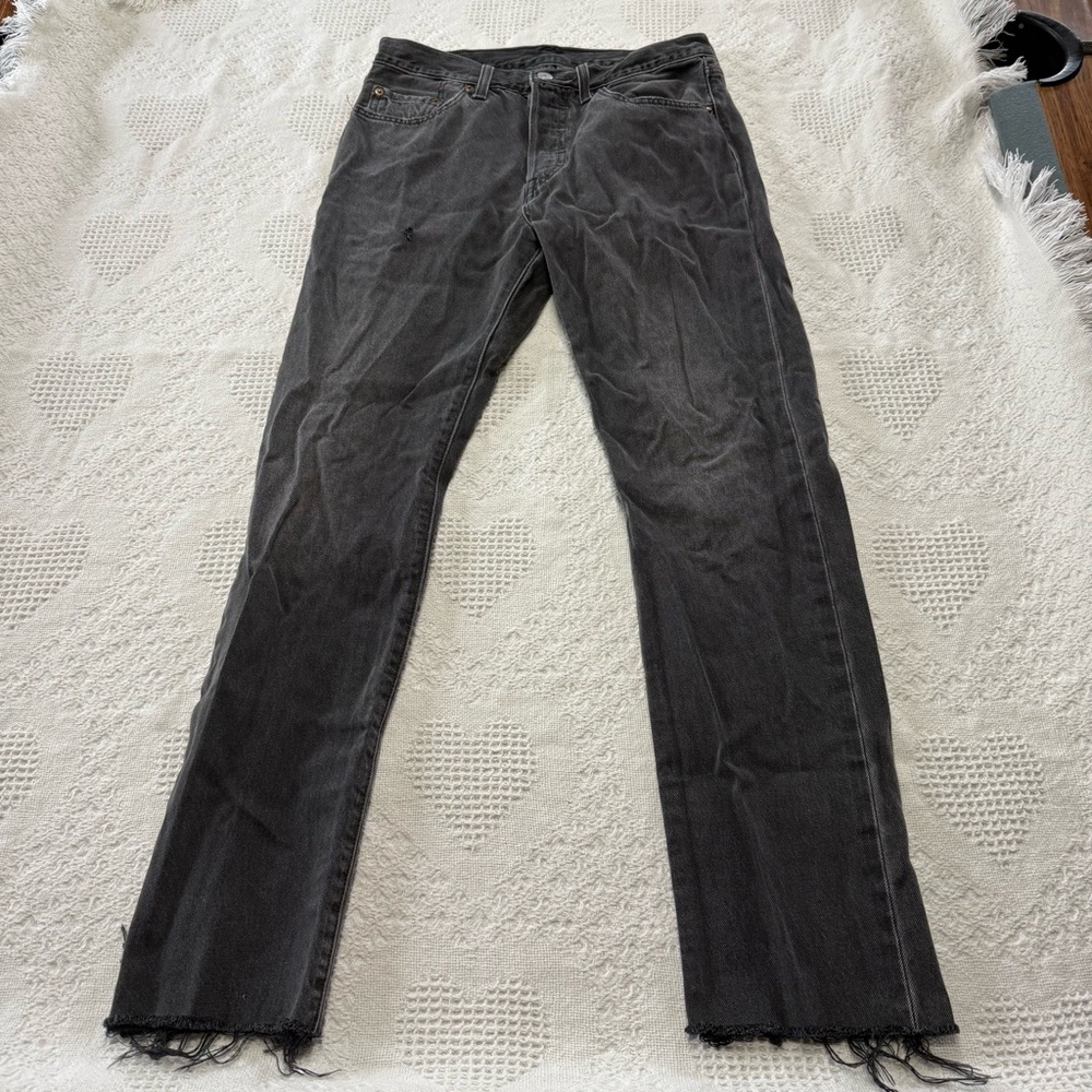 Levi’s 501 Black Distressed Jeans (27x30)